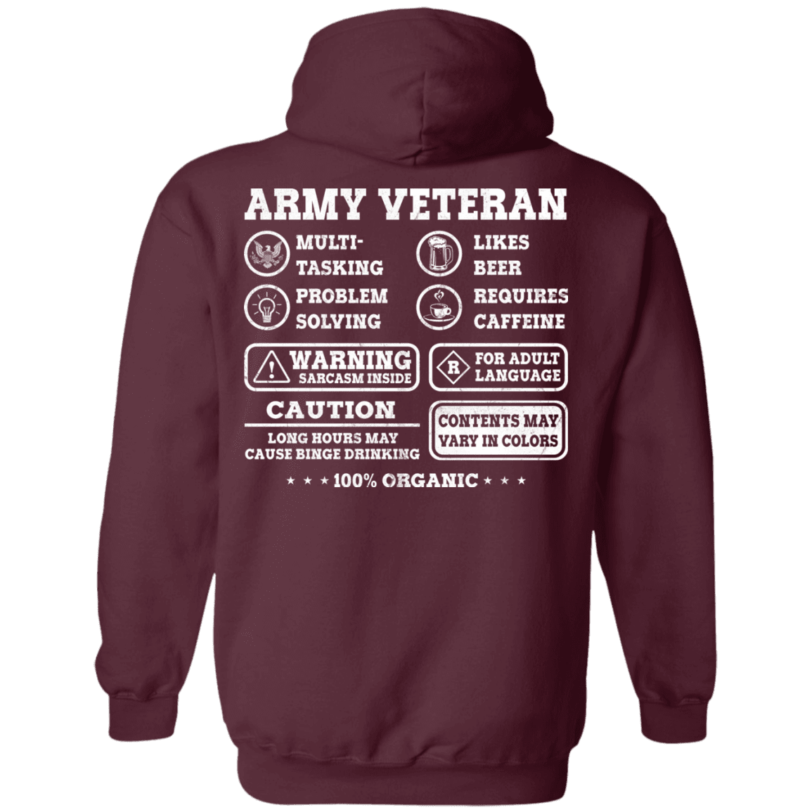 Army Veteran Multitasking Sarcasm Men Back T Shirts-TShirt-Army-Veterans Nation