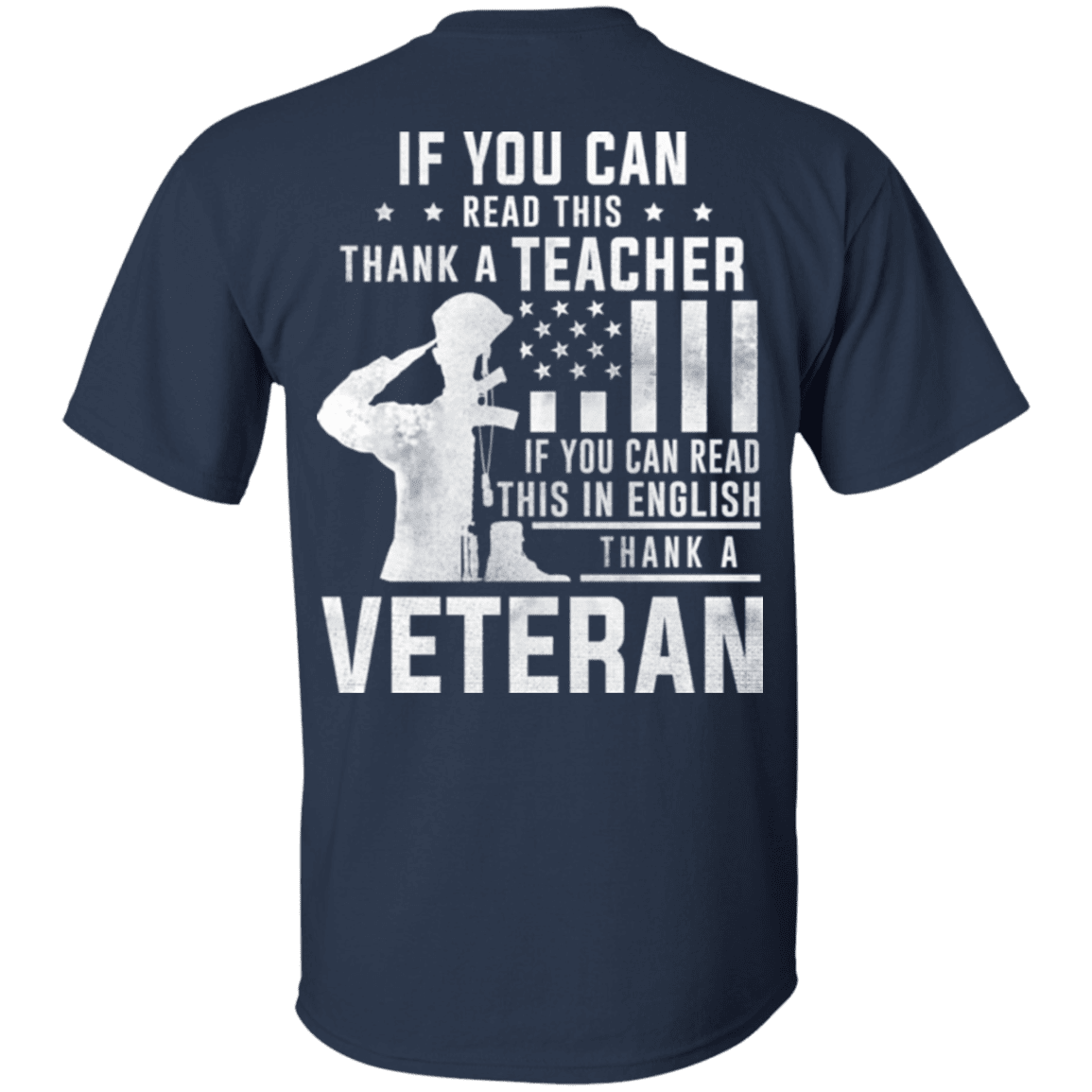 Military T-Shirt "Thank A Veteran"-TShirt-General-Veterans Nation