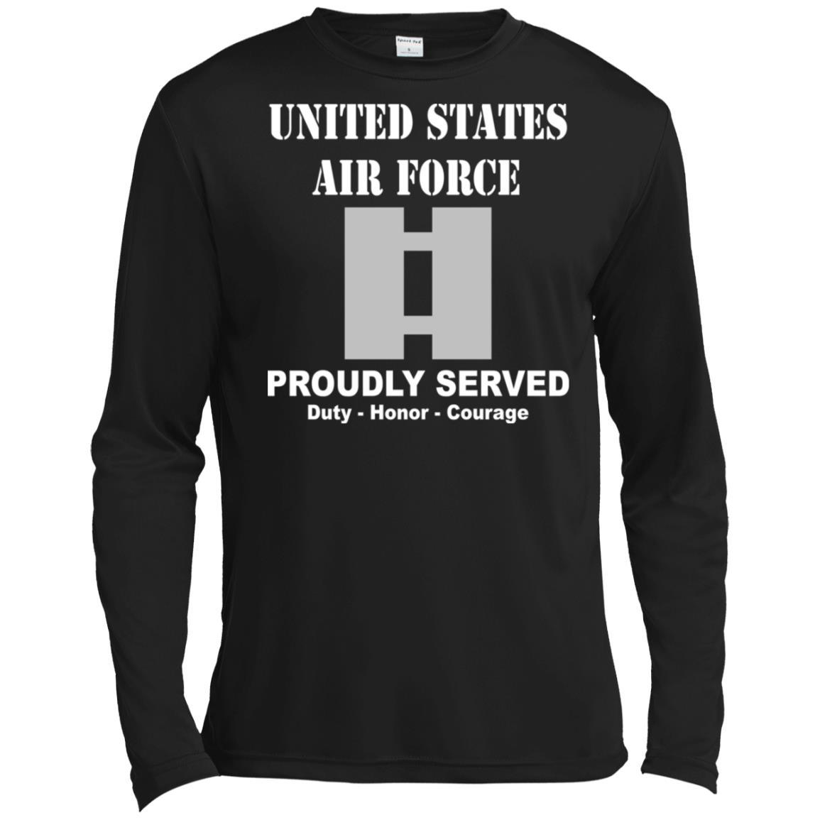 US Air Force O-3 Captain Capt O3 Commissioned Officer Ranks T shirt Sport-Tek Tall Pullover Hoodie - T-Shirt-TShirt-USAF-Veterans Nation