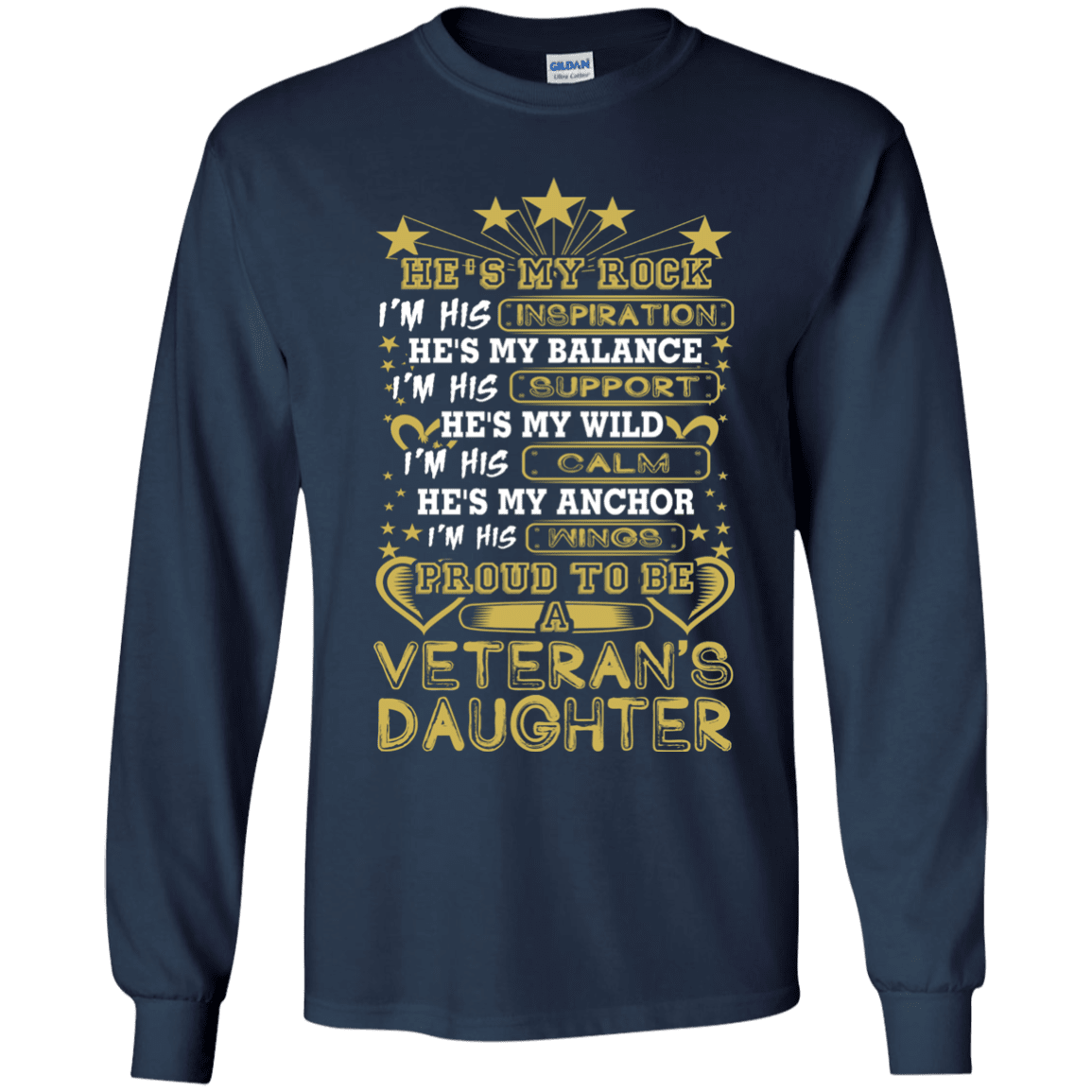 Military T-Shirt "Proud To Be A Veteran's Daughter"-TShirt-General-Veterans Nation