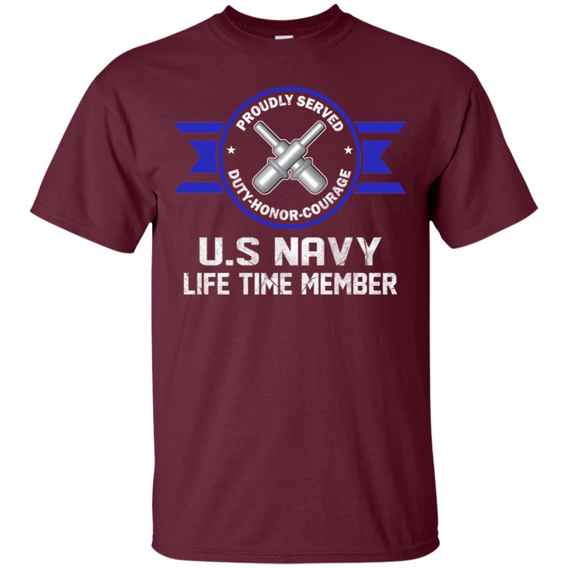 Life Time Member - US Navy Gunner's Mate GM Men T Shirt On Front-TShirt-Navy-Veterans Nation