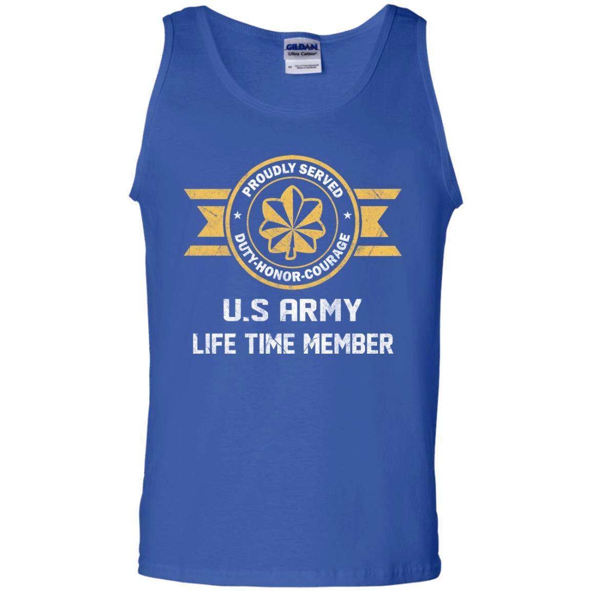 Life Time Member - US Army O-4 Major O4 MAJ Field Officer Ranks Men T Shirt On Front-TShirt-Army-Veterans Nation