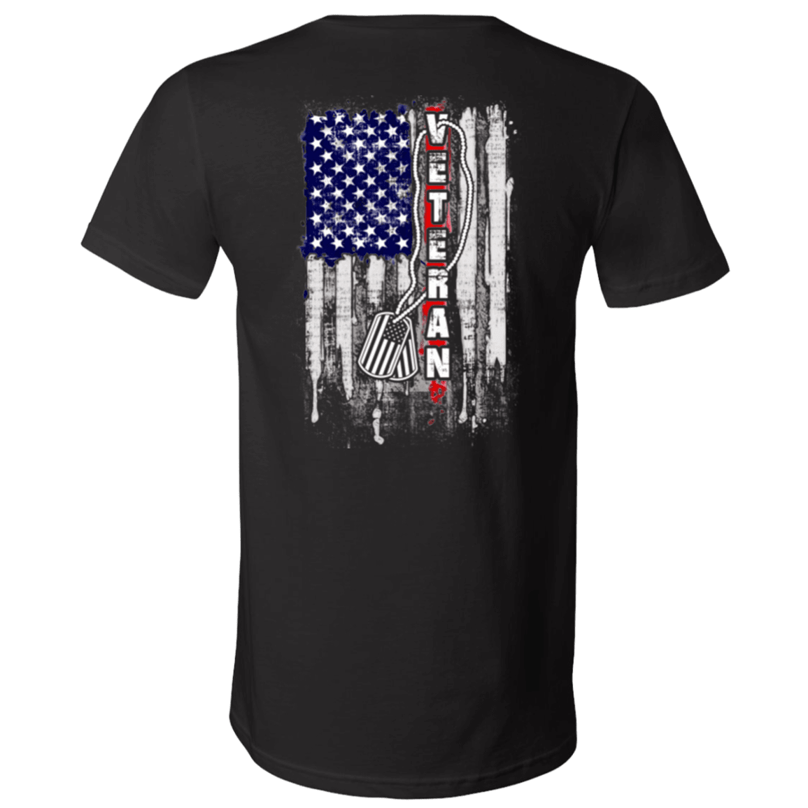 Military T-Shirt "Veteran America Flag"-TShirt-General-Veterans Nation