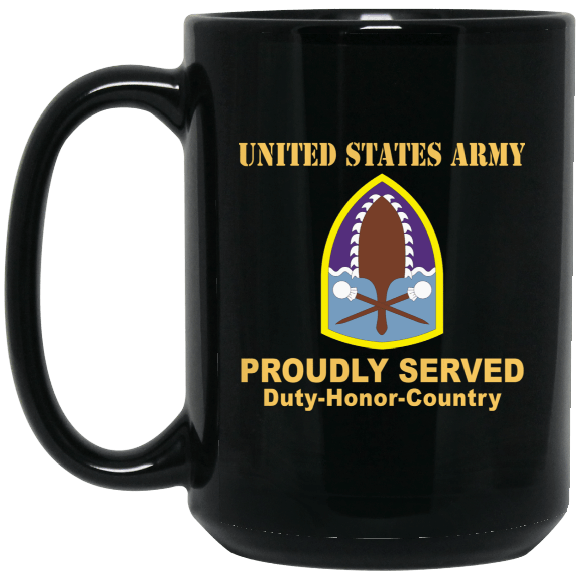 US ARMY 322 CIVIL AFFAIRS BRIGADE- 11 oz - 15 oz Black Mug-Mug-Army-CSIB-Veterans Nation