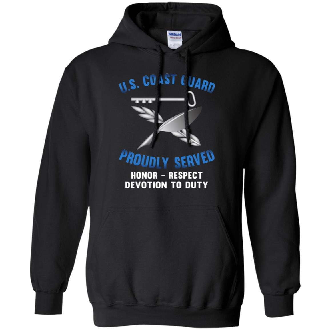 USCG CULINARY SPECIALIST CS Logo Proudly Served T-Shirt For Men On Front-TShirt-USCG-Veterans Nation