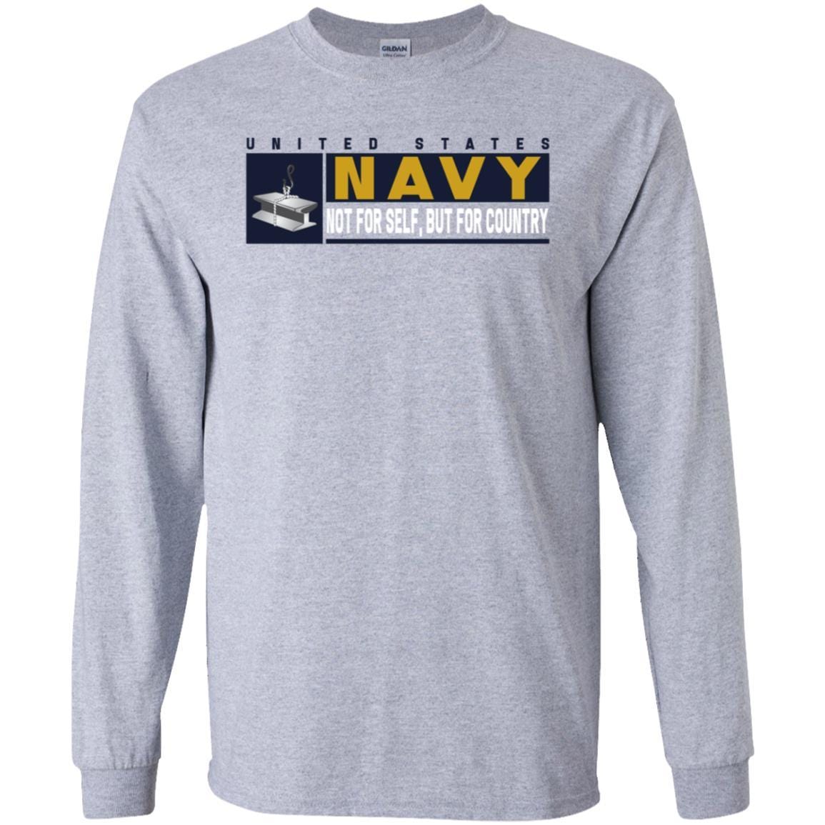 Navy Steelworker Navy SW- Not for self Long Sleeve - Pullover Hoodie-TShirt-Navy-Veterans Nation