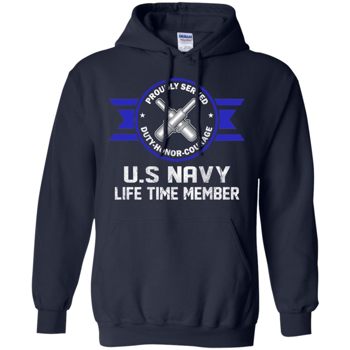 Life Time Member - US Navy Gunner's Mate GM Men T Shirt On Front-TShirt-Navy-Veterans Nation