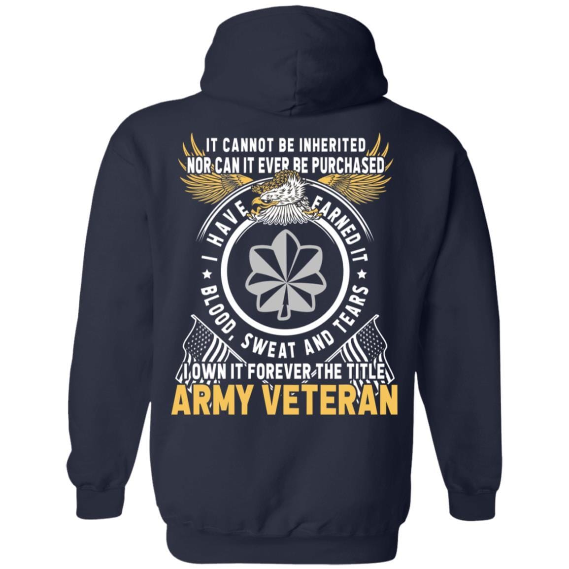 US Army O-5 Lieutenant Colonel O5 LTC Field Officer Ranks T-Shirt For Men On Back-TShirt-Army-Veterans Nation