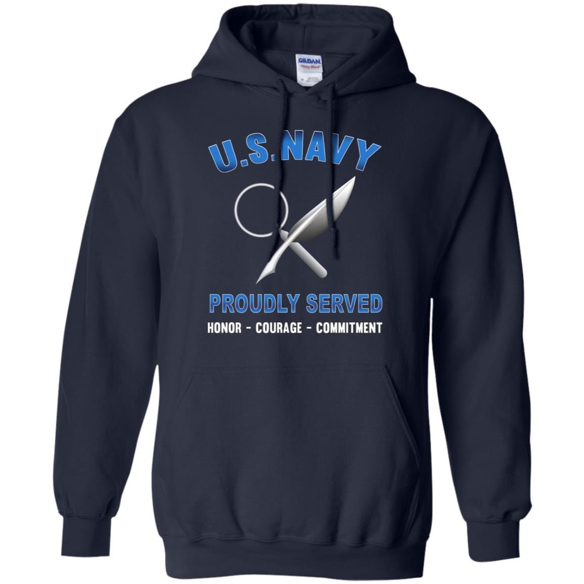 Navy Intelligence Specialist Navy IS - Proudly Served T-Shirt For Men On Front-TShirt-Navy-Veterans Nation