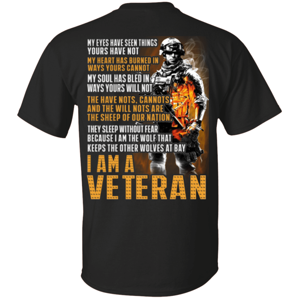 Military T-Shirt "I Am A Veteran"-TShirt-General-Veterans Nation