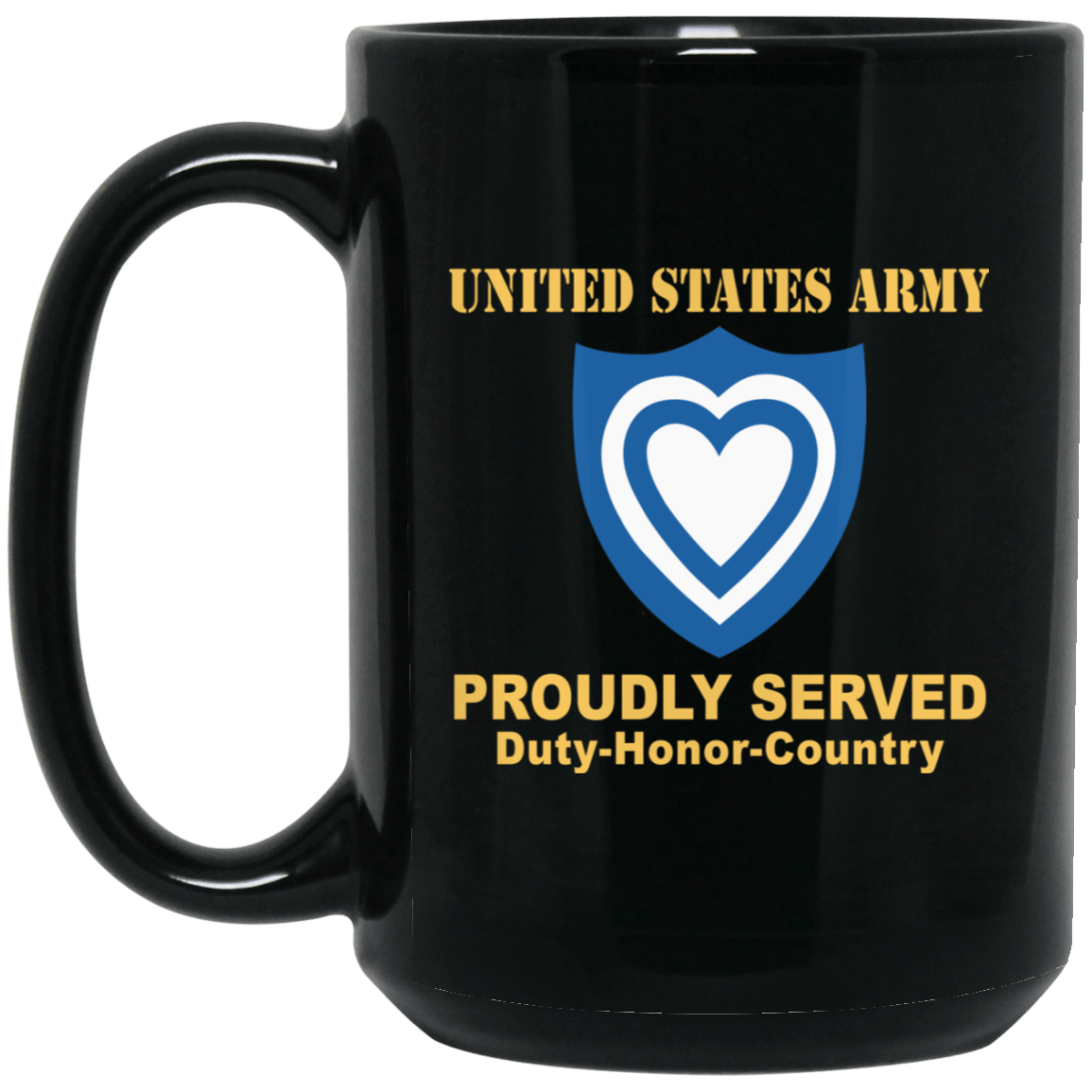 US ARMY XXIV CORPS- 11 oz - 15 oz Black Mug-Mug-Army-CSIB-Veterans Nation