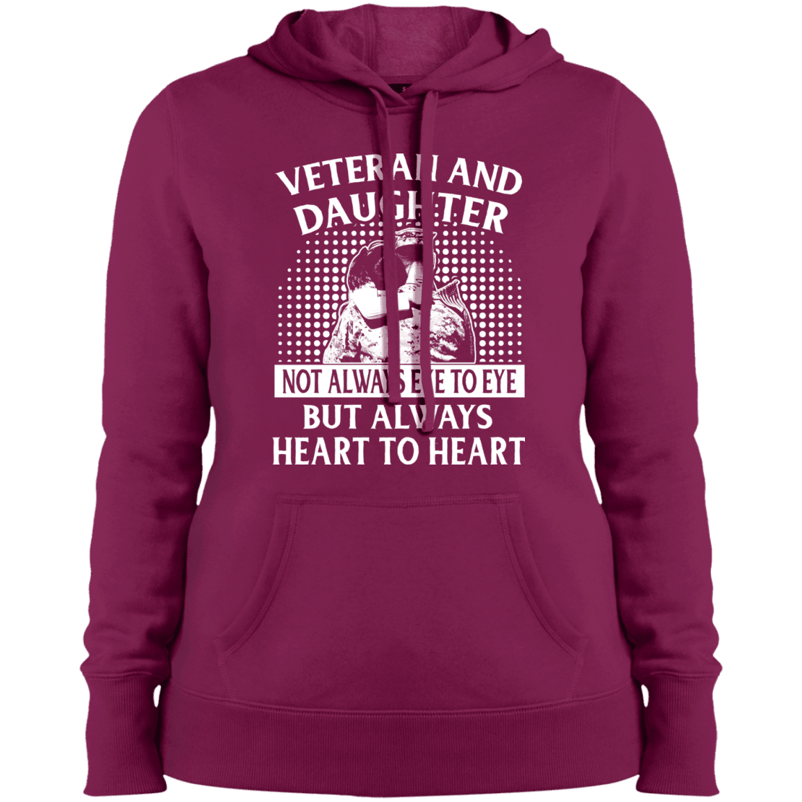 Military T-Shirt "Veteran And Daughter Always Heart To Heart"-TShirt-General-Veterans Nation