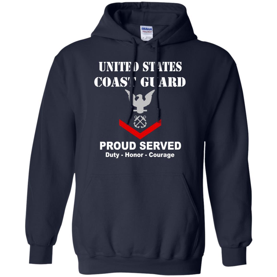 US Coast Guard E-4 Petty Officer Third Class E4 PO3 Petty Officer Men Front USCG T Shirt-TShirt-USCG-Veterans Nation