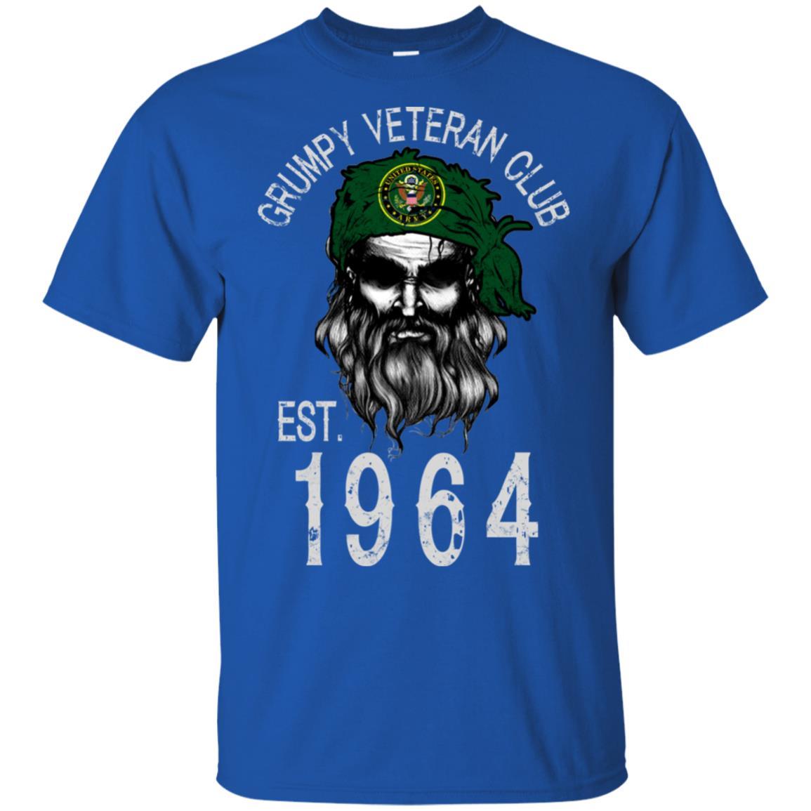 Grumpy Army Veteran Club T-Shirt On Front-TShirt-Army-Veterans Nation