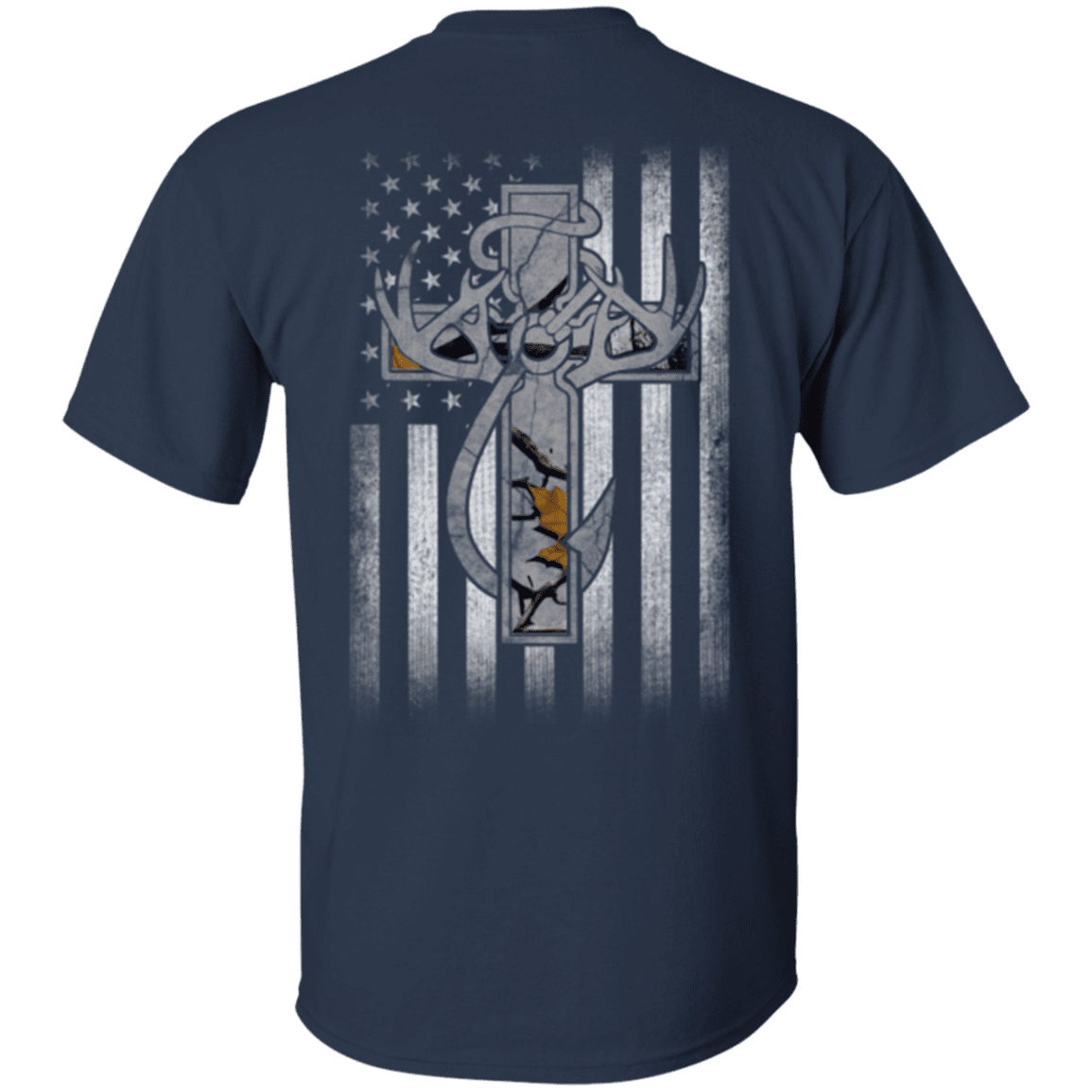 Military T-Shirt "Hunting Faith Flag Veteran"-TShirt-General-Veterans Nation