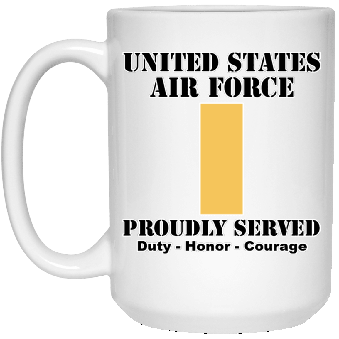 US Air Force O-1 Second Lieutenant 2d Lt O1 Commissioned Officer Ranks White Coffee Mug - Stainless Travel Mug-Mug-USAF-Ranks-Veterans Nation