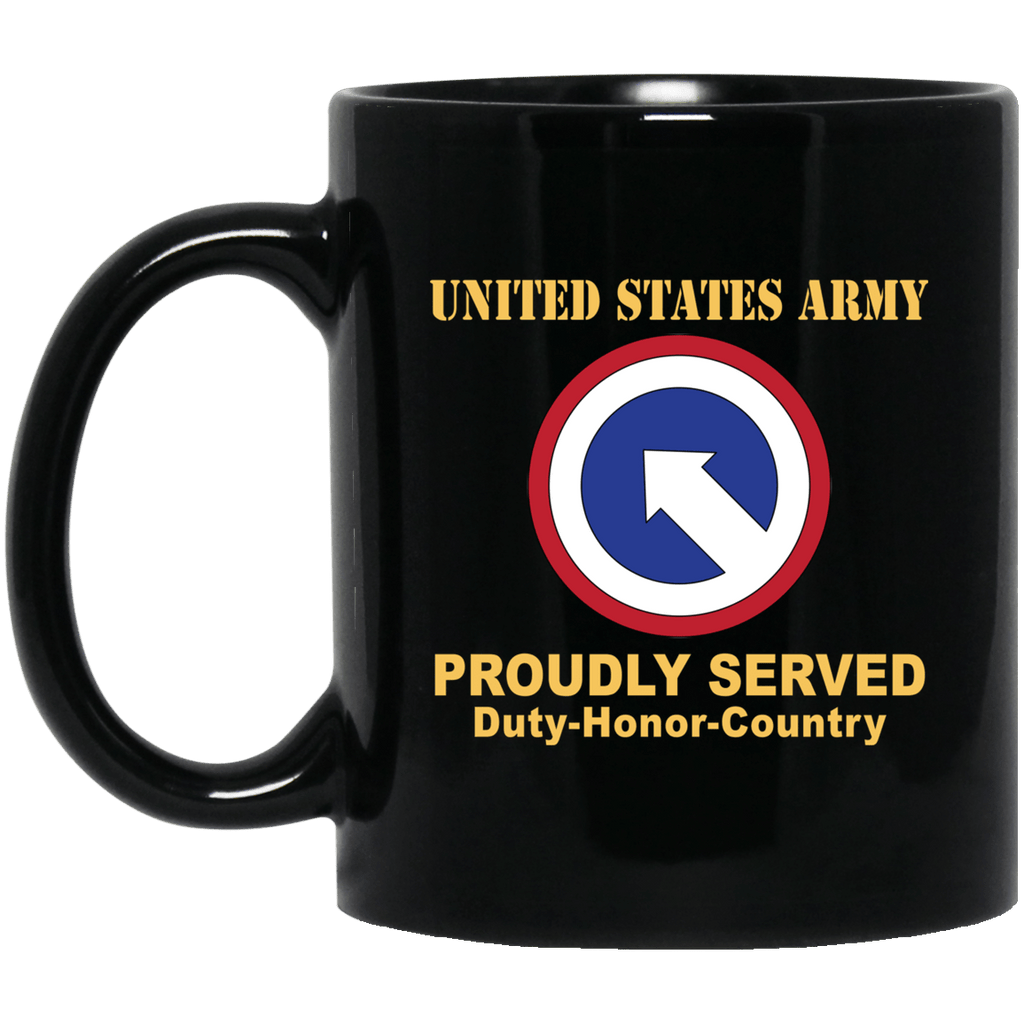 US ARMY 1ST SUSTAINMENT- 11 oz - 15 oz Black Mug-Mug-Army-CSIB-Veterans Nation