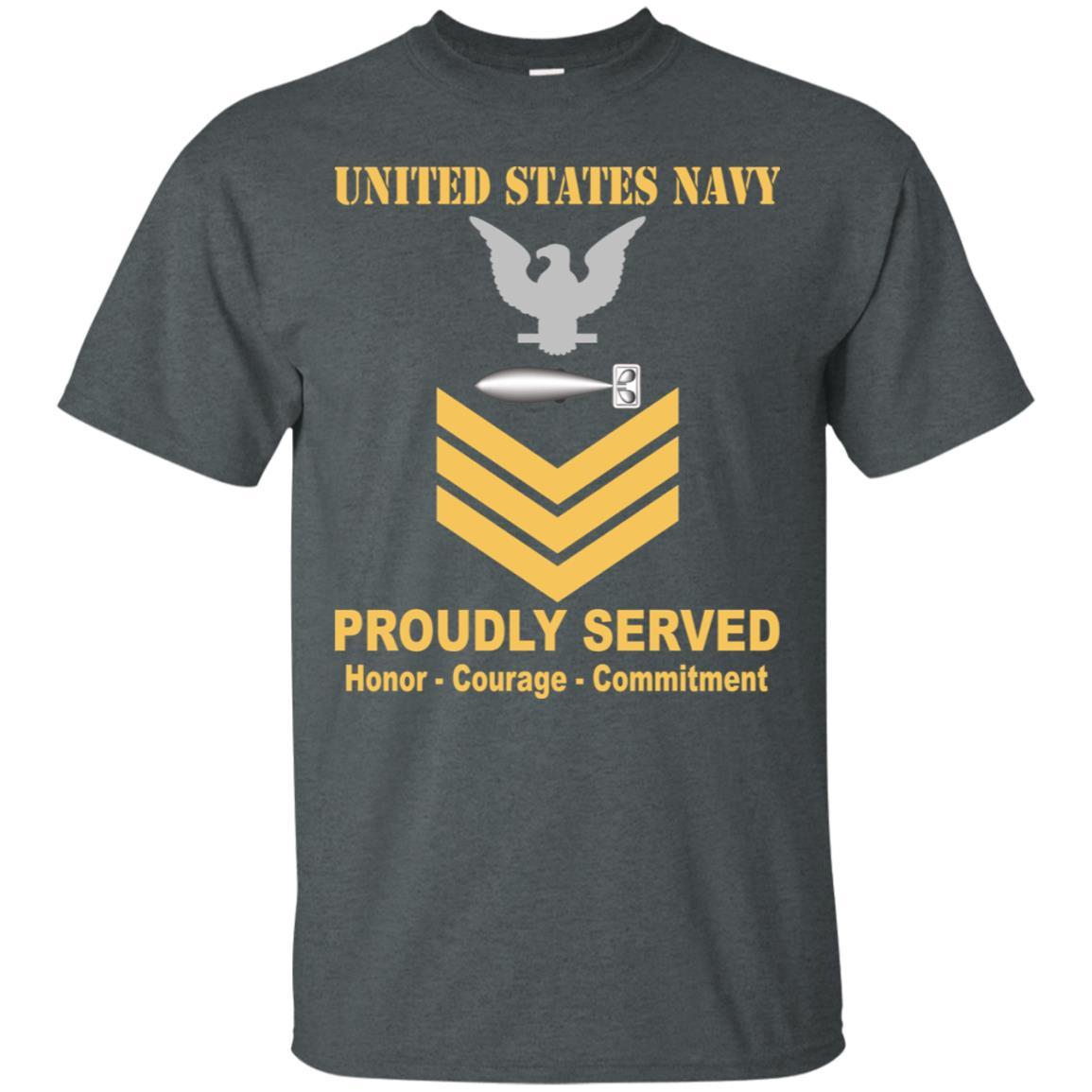 U.S Navy Torpedoman's mate Navy TM E-6 Rating Badges Proudly Served T-Shirt For Men On Front-TShirt-Navy-Veterans Nation