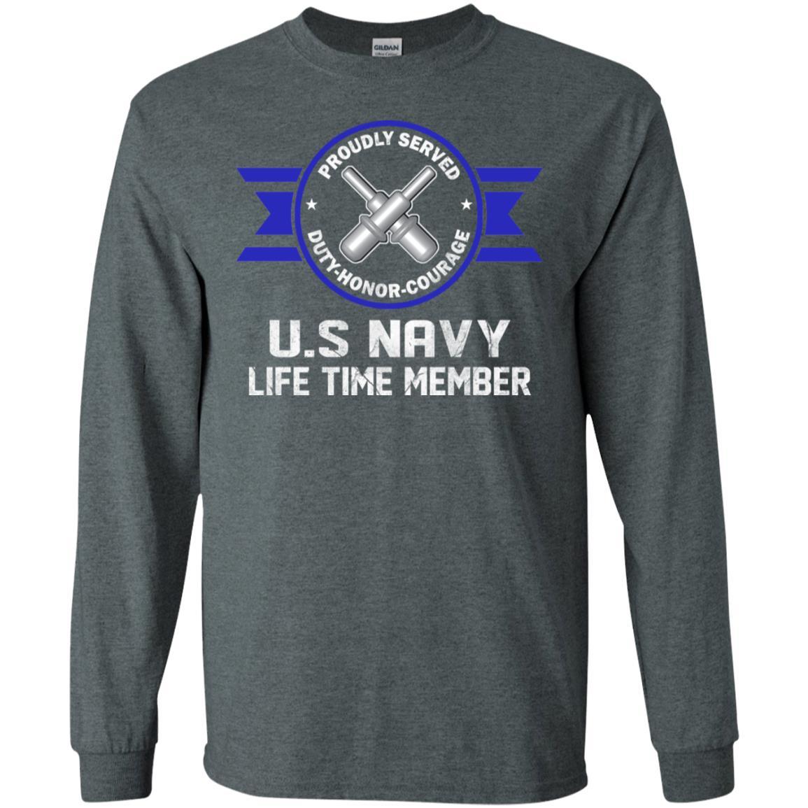 Life Time Member - US Navy Gunner's Mate GM Men T Shirt On Front-TShirt-Navy-Veterans Nation