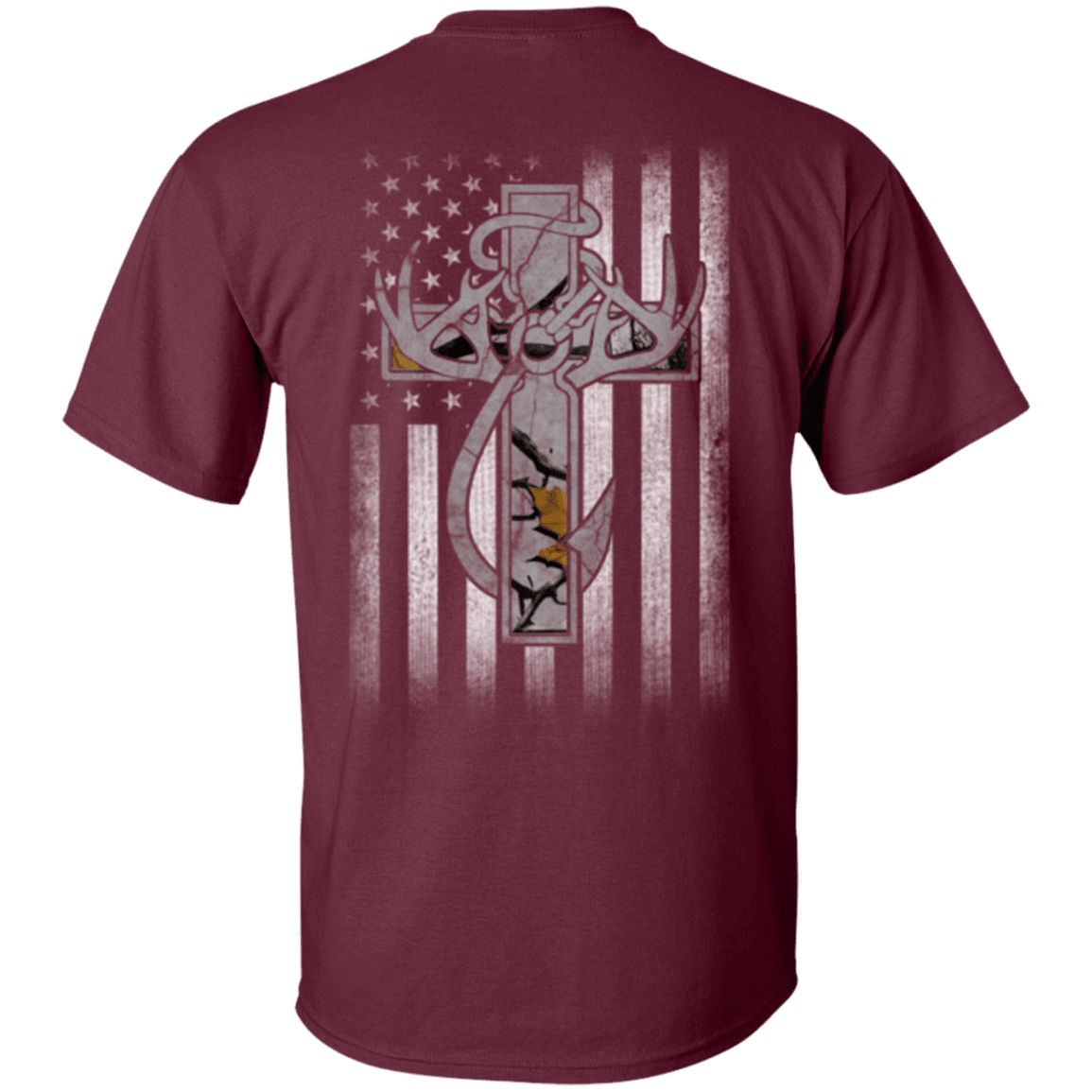 Military T-Shirt "Hunting Faith Flag Veteran"-TShirt-General-Veterans Nation