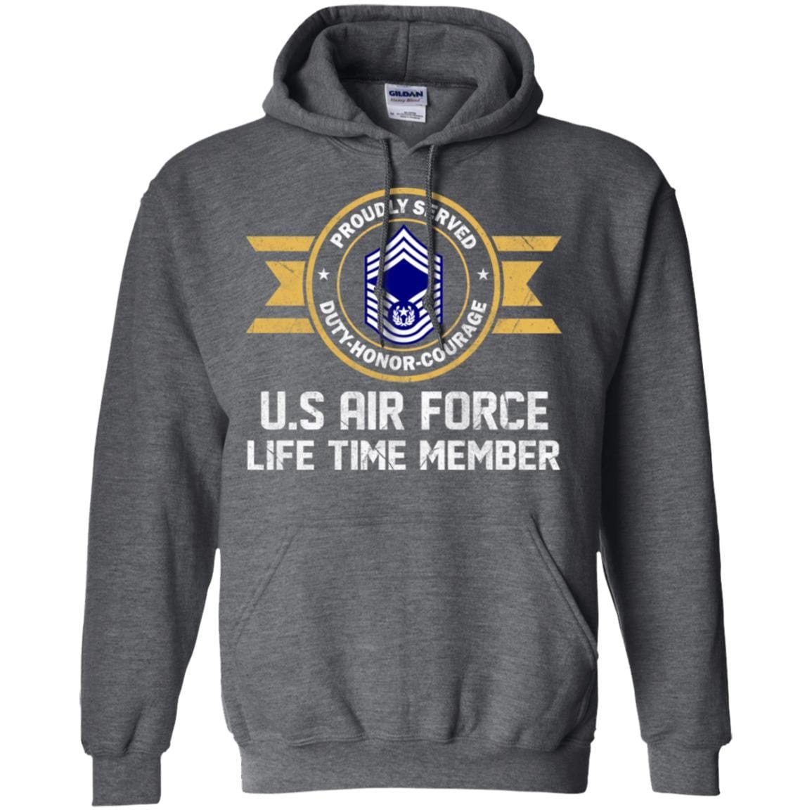 Life time member-US Air Force E-9 Chief Master Sergeant Of The Air Force E9 CMSAF Noncommissioned Officer (Special) AF Ranks Men T Shirt On Front-TShirt-USAF-Veterans Nation