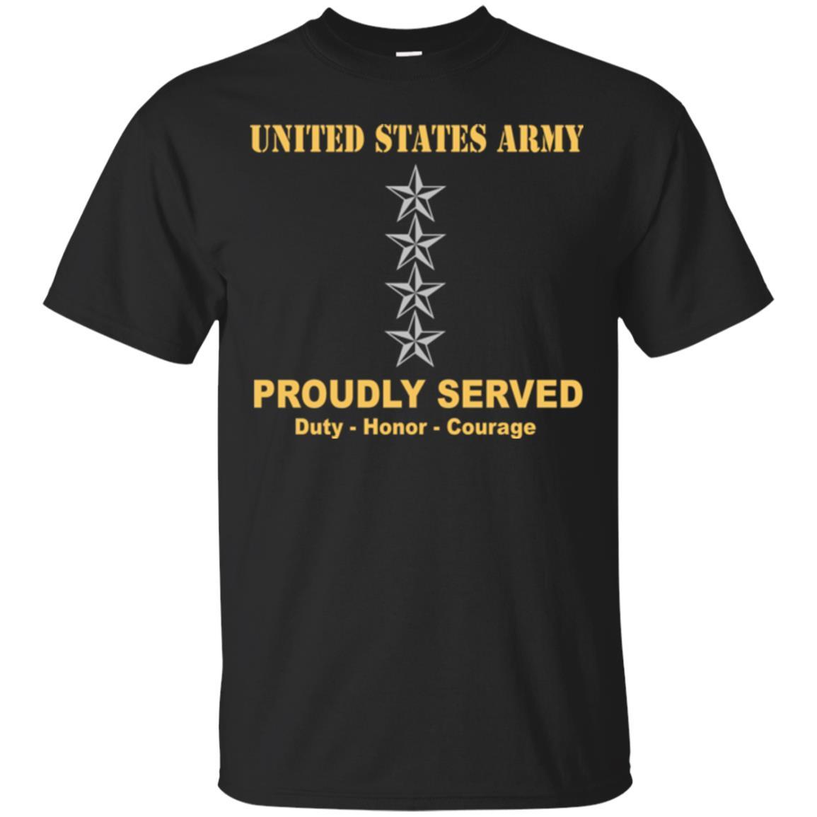 US Army O-10 General O10 GEN General Officer Ranks Men Front Shirt US Army Rank-TShirt-Army-Veterans Nation