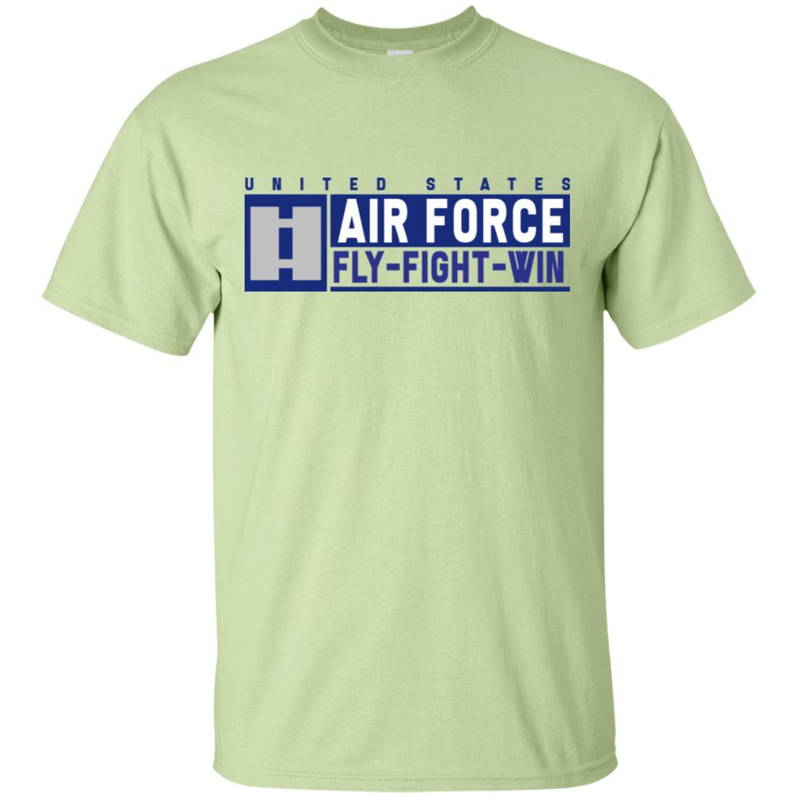 US Air Force O-3 Captain Fly - Fight - Win T-Shirt On Front For Men-TShirt-USAF-Veterans Nation