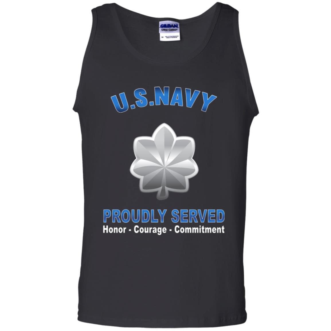 US Navy O-5 Commander O5 CDR Senior Officer Proudly Served T-Shirt On Front-Apparel-Veterans Nation