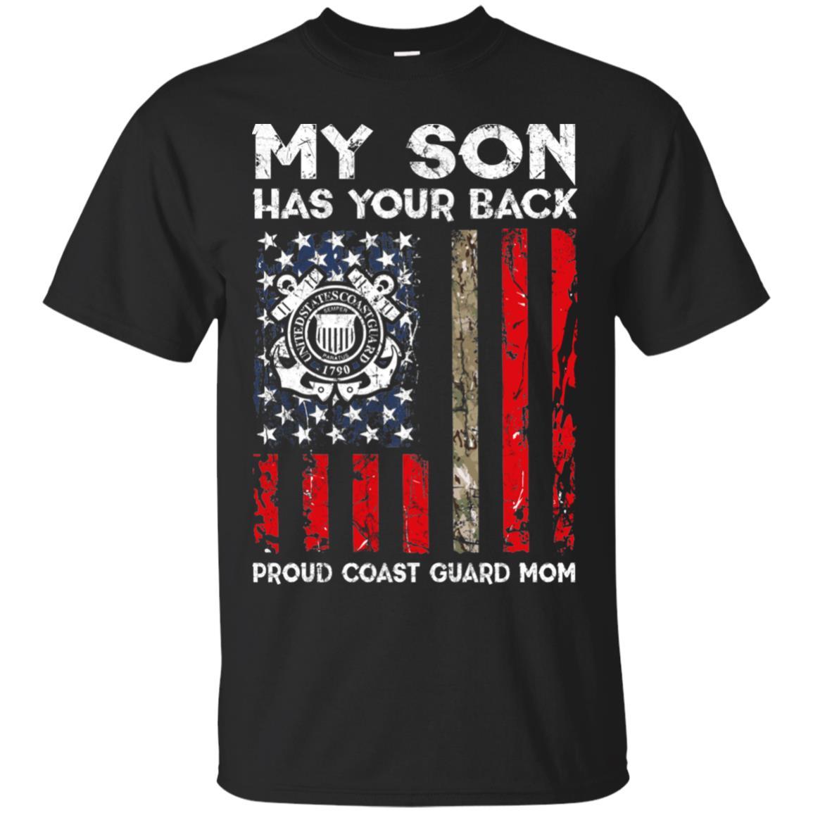 My Son Has Your Back - Proud Coast Guard Mom Men T Shirt On Front-TShirt-USCG-Veterans Nation