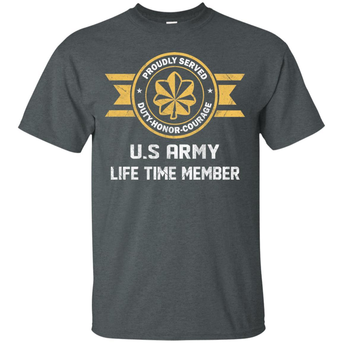 Life Time Member - US Army O-4 Major O4 MAJ Field Officer Ranks Men T Shirt On Front-TShirt-Army-Veterans Nation