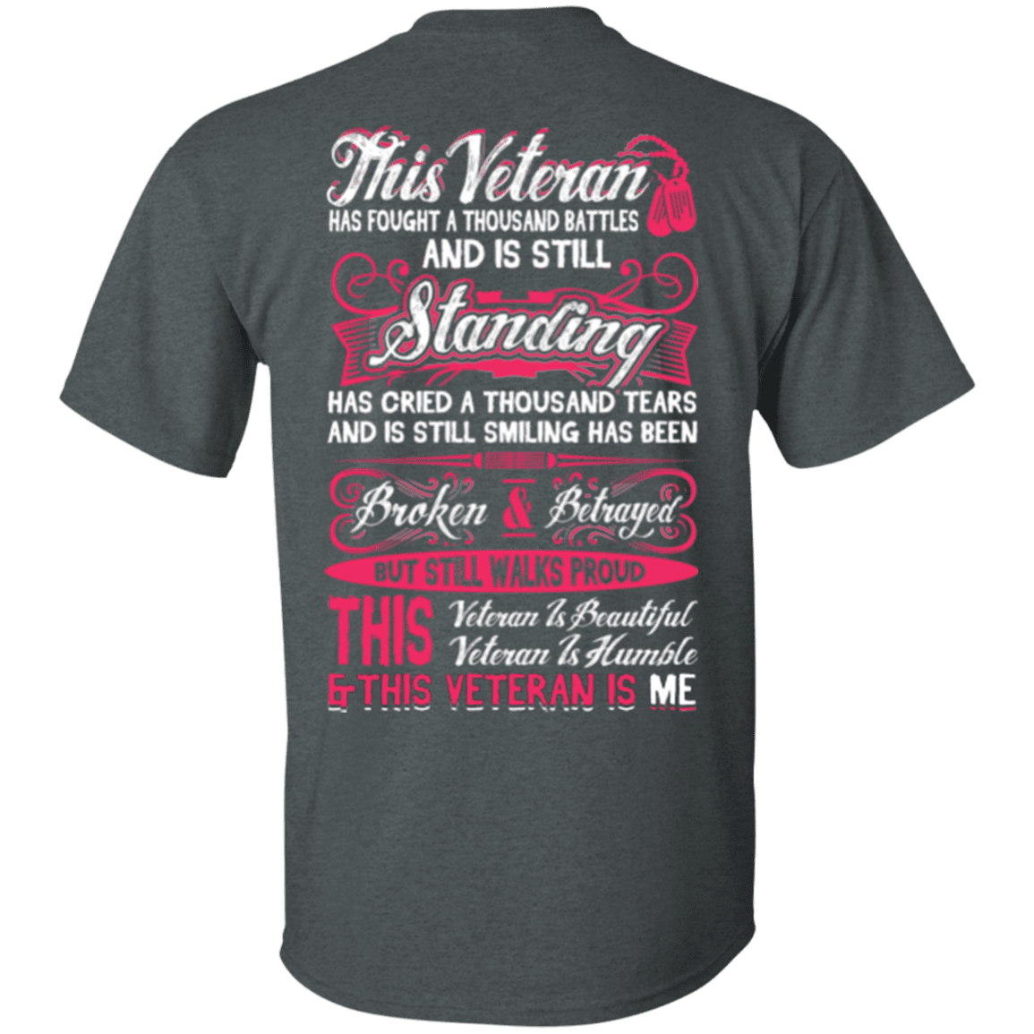 Military T-Shirt "This Veteran is Beautiful and Humble"-TShirt-General-Veterans Nation