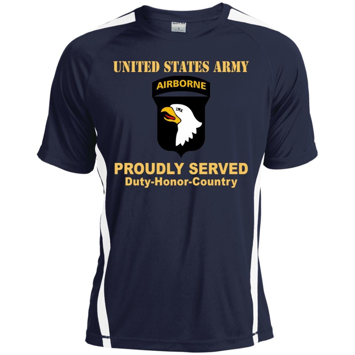 US ARMY 101ST AIRBORNE DIVISION - Proudly Served T-Shirt On Front For Men-TShirt-Army-Veterans Nation