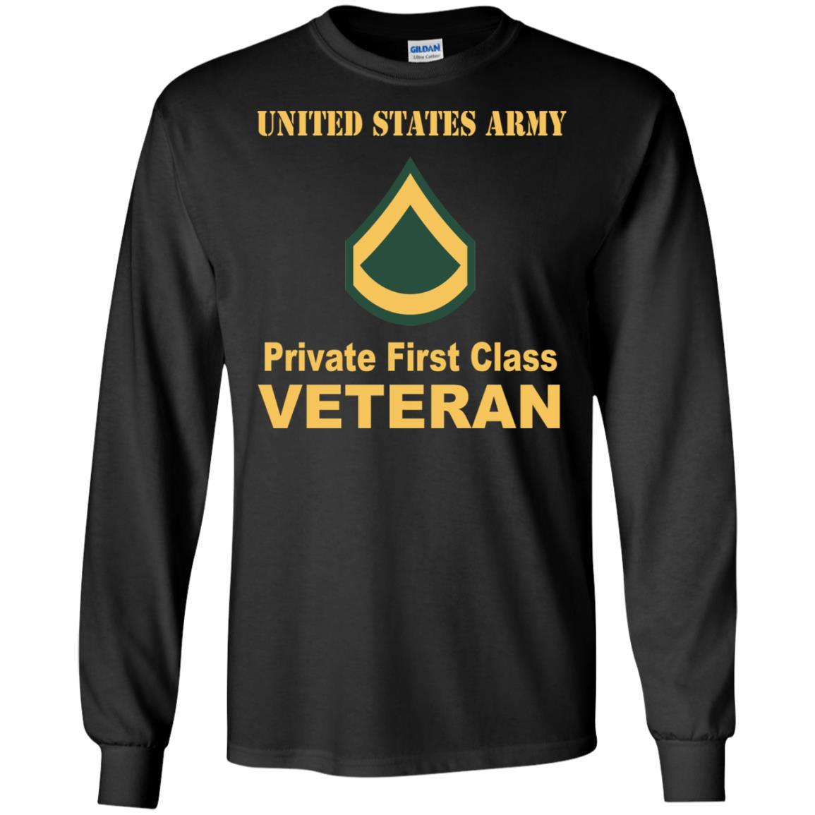 Army E-3 PFC E3 Private First Class Enlisted Soldier Veteran Men T Shirt On Front-TShirt-Army-Veterans Nation