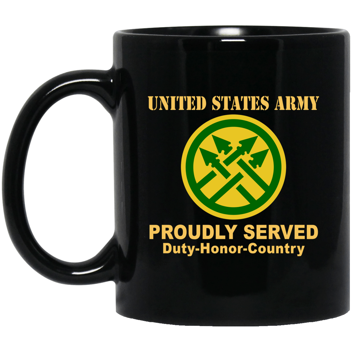 US ARMY 220TH MILITARY POLICE BRIGADE- 11 oz - 15 oz Black Mug-Mug-Army-CSIB-Veterans Nation