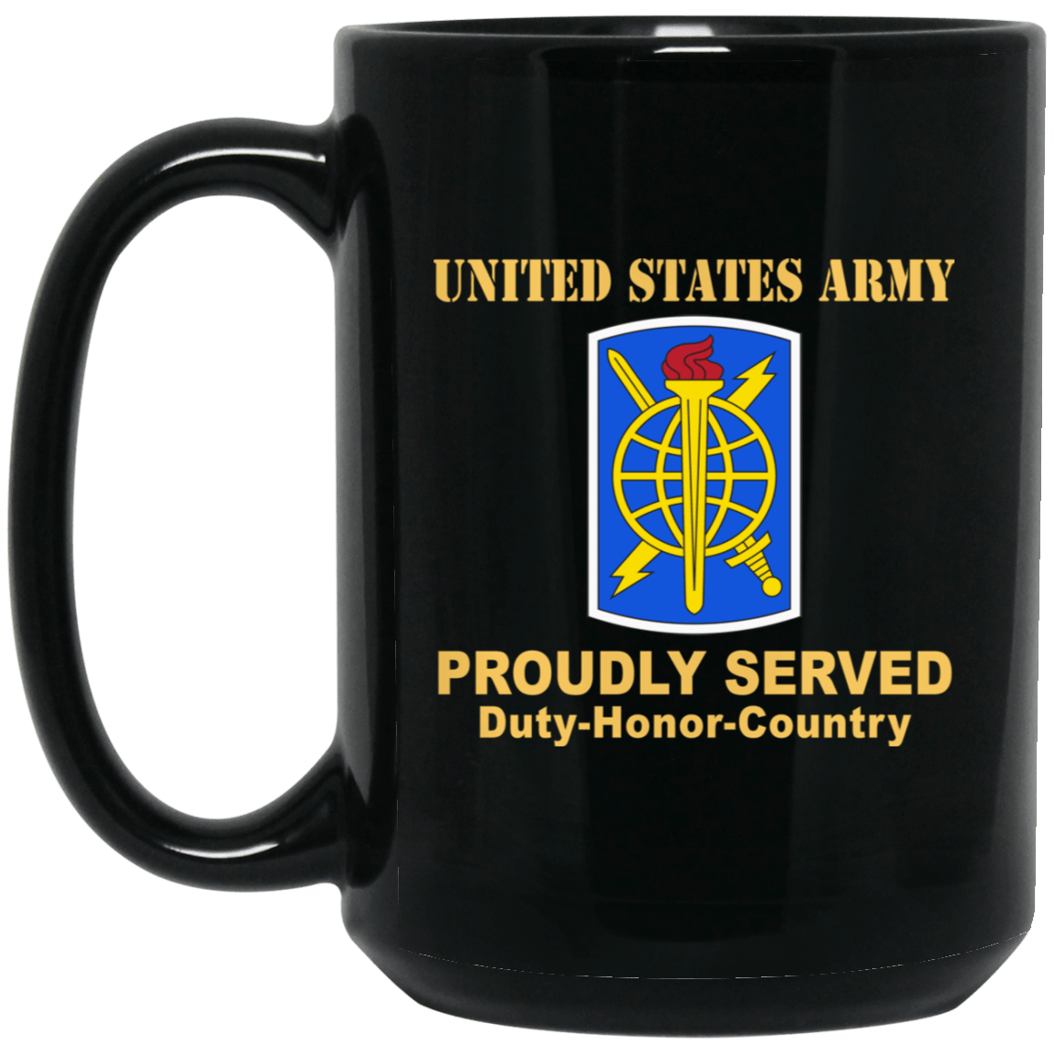 US ARMY 500TH MILITARY INTELLIGENCE BRIGADE- 11 oz - 15 oz Black Mug-Mug-Army-CSIB-Veterans Nation