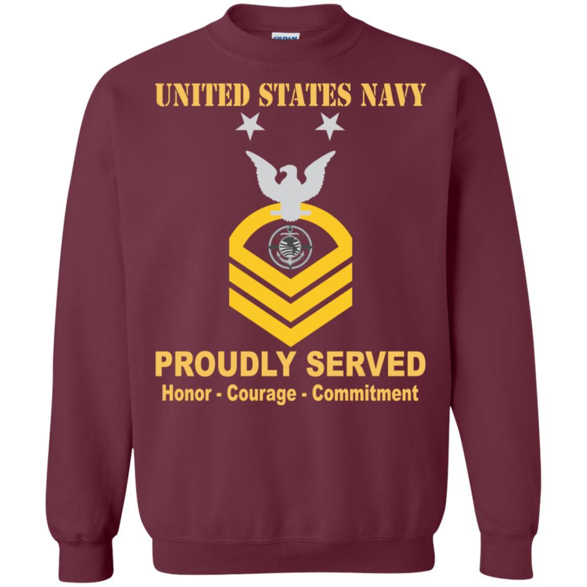 Navy Religious Program Specialist Navy RP E-9 Rating Badges Proudly Served T-Shirt For Men On Front-TShirt-Navy-Veterans Nation