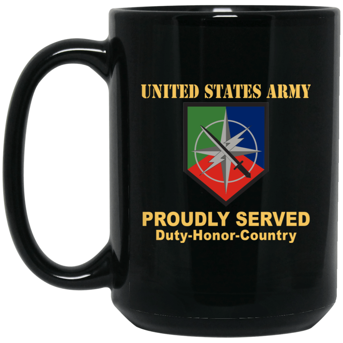 US ARMY 648 MANEUVER ENHANCEMENT BRIGADE- 11 oz - 15 oz Black Mug-Mug-Army-CSIB-Veterans Nation