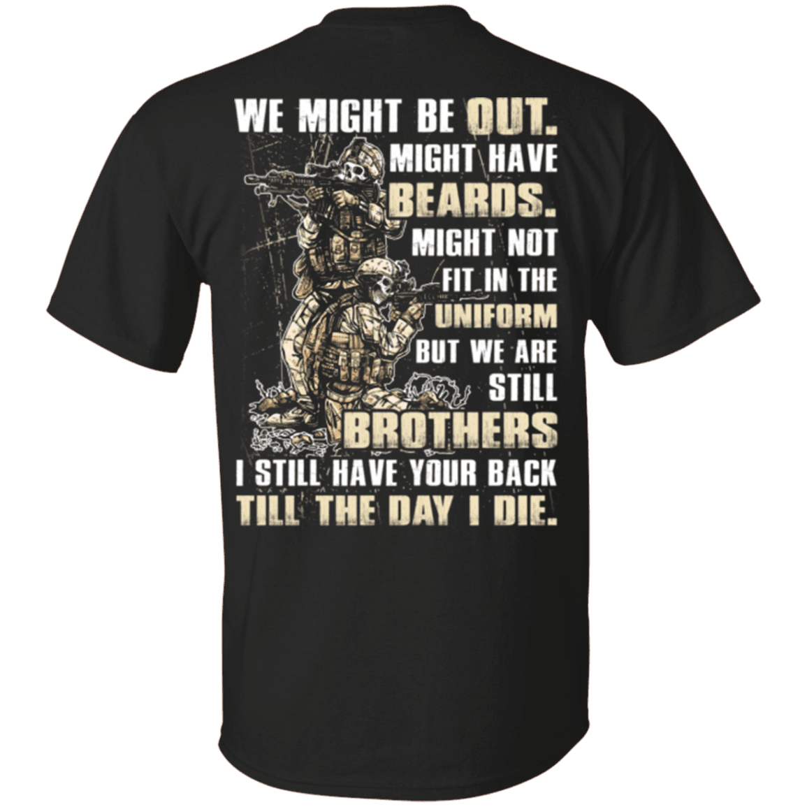 Military T-Shirt "Brothers Till The Day I Die Veteran"-TShirt-General-Veterans Nation