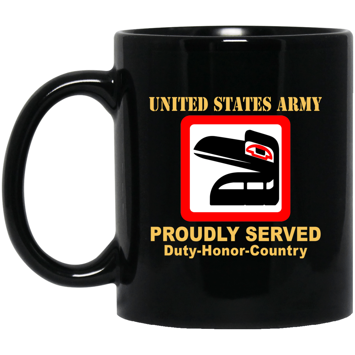 US ARMY 81ST ARMORED BRIGADE COMBAT TEAM - 11 oz - 15 oz Black Mug-Mug-Army-CSIB-Veterans Nation