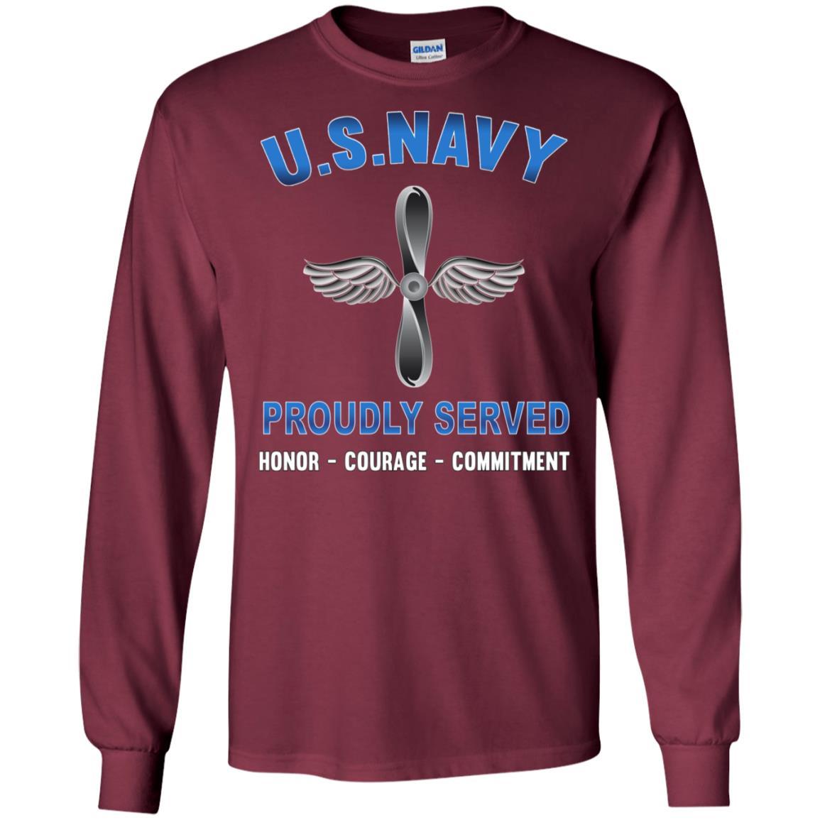 U.S Navy Aviation machinist's mate Navy AD - Proudly Served T-Shirt For Men On Front-TShirt-Navy-Veterans Nation