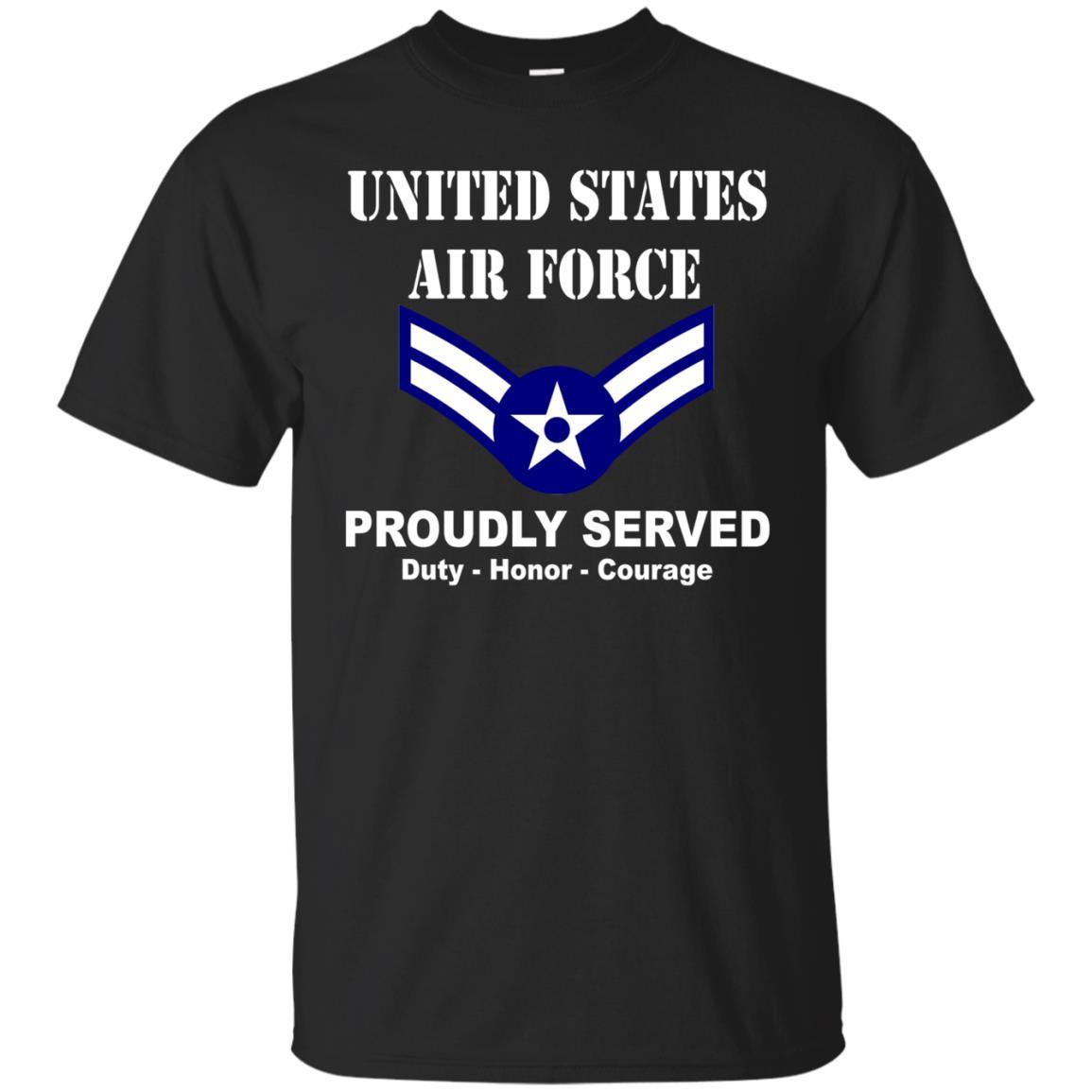 US Air Force E-3 Airman First Class A1C E3 Ranks Enlisted Airman Men Front T Shirt For Air Force-TShirt-USAF-Veterans Nation