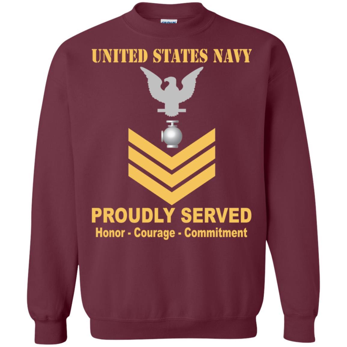 Navy Utilitiesman Navy UT E-6 Rating Badges Proudly Served T-Shirt For Men On Front-TShirt-Navy-Veterans Nation