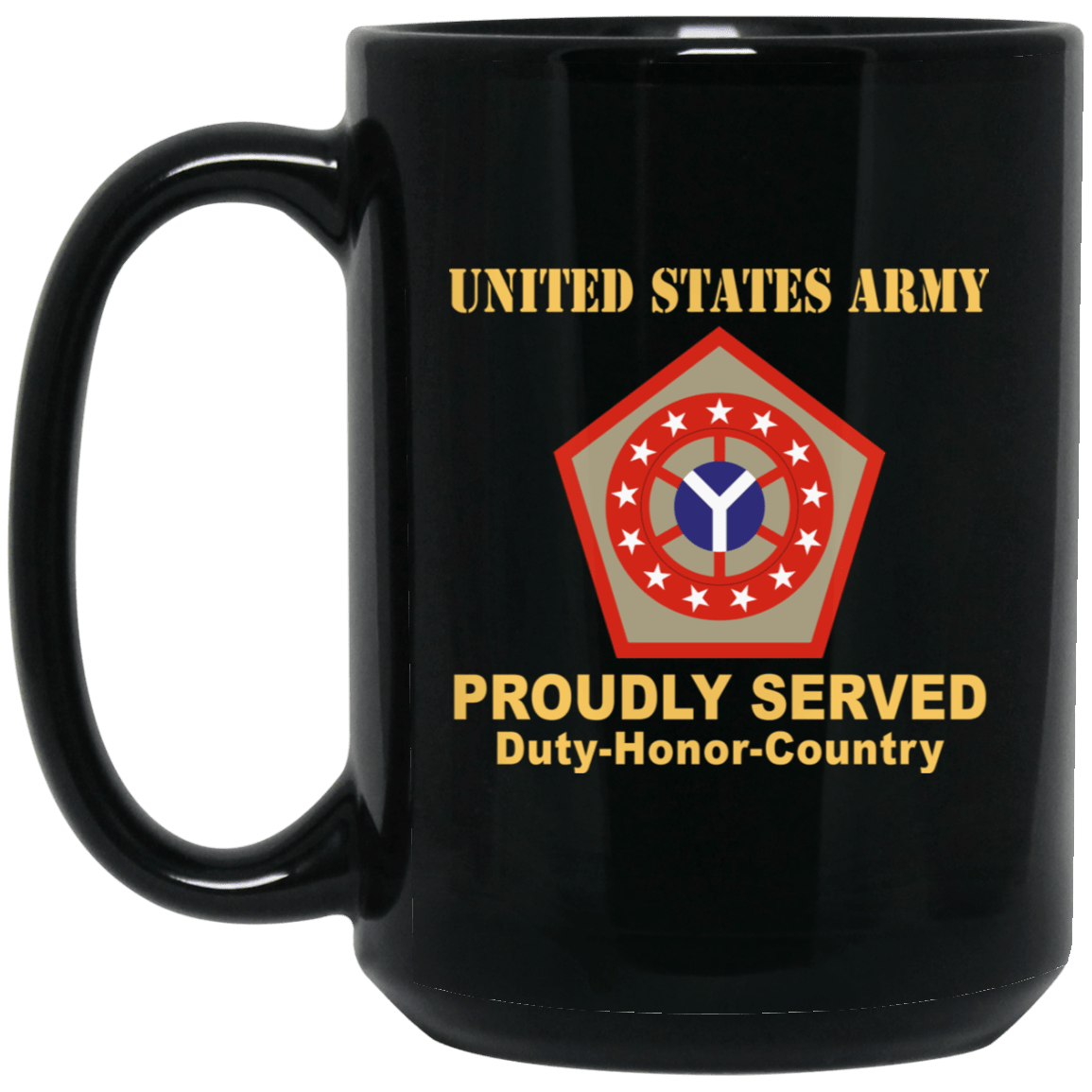 US ARMY 108 SUSTAINMENT BRIGADE - 11 oz - 15 oz Black Mug-Mug-Army-CSIB-Veterans Nation