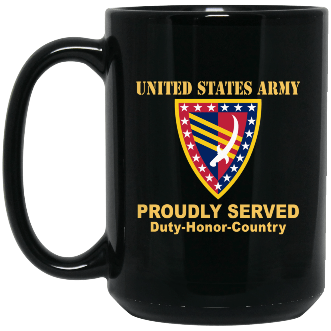 US ARMY 38 SUSTAINMENT BRIGADE - 11 oz - 15 oz Black Mug-Mug-Army-CSIB-Veterans Nation