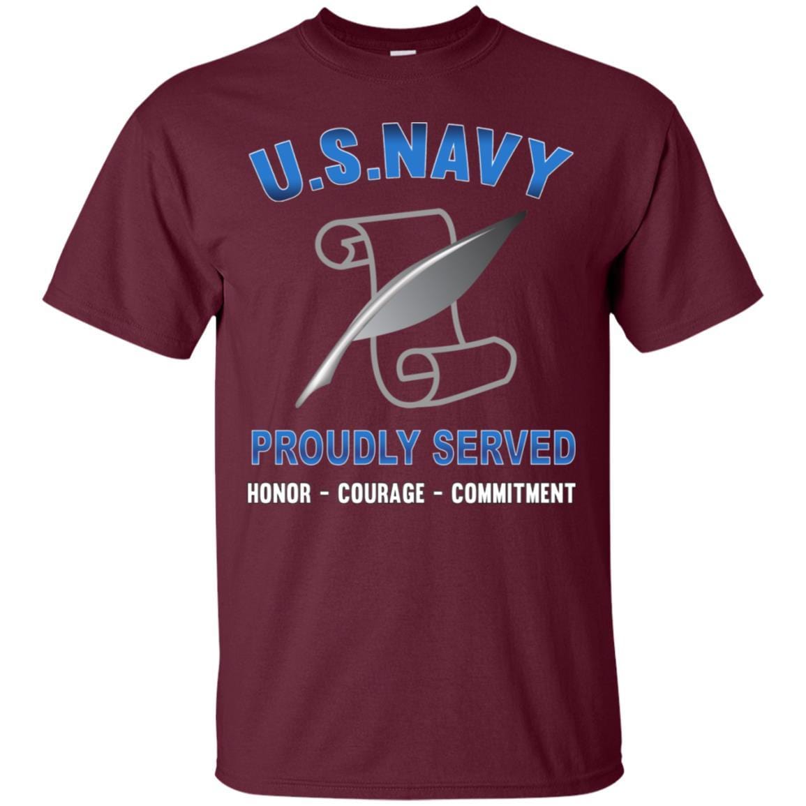 Navy Journalist Navy JO - Proudly Served T-Shirt For Men On Front-TShirt-Navy-Veterans Nation