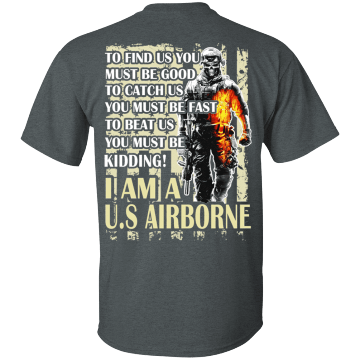 Military T-Shirt "I AM A US Airborne"-TShirt-General-Veterans Nation