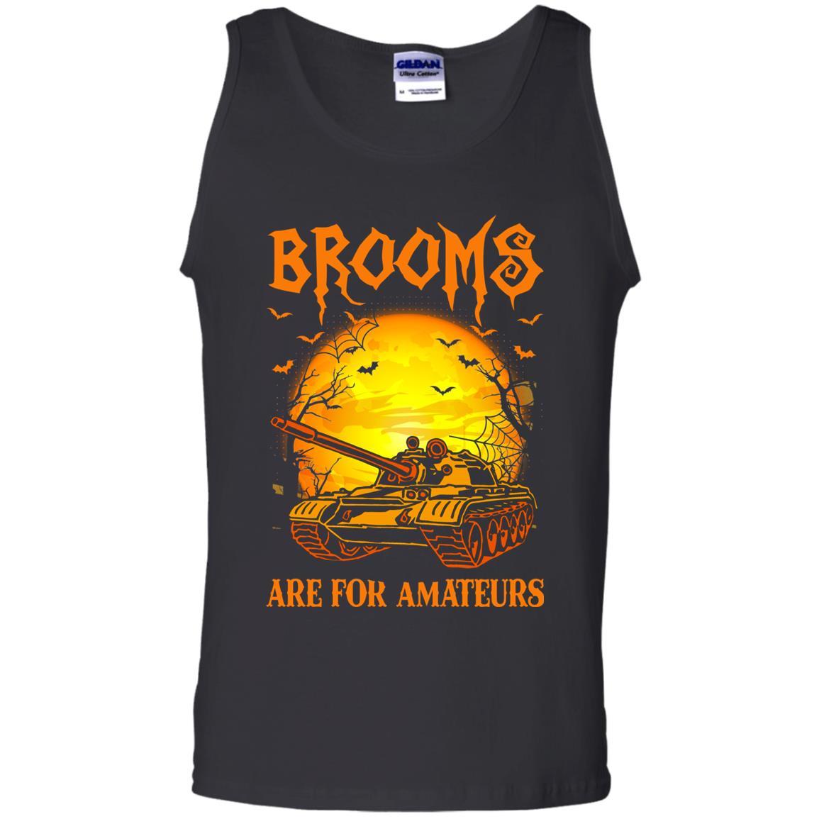 Brooms Are For Amateurs US Army Men T Shirt On Front-TShirt-Army-Veterans Nation