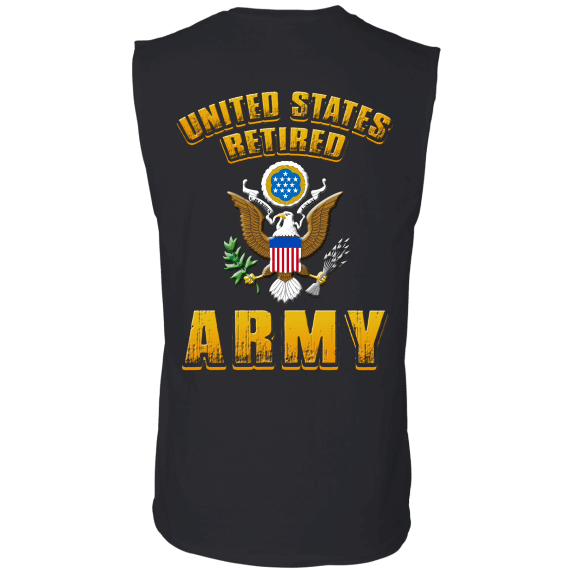 US Retired Army Veteran Back T Shirts-TShirt-Army-Veterans Nation