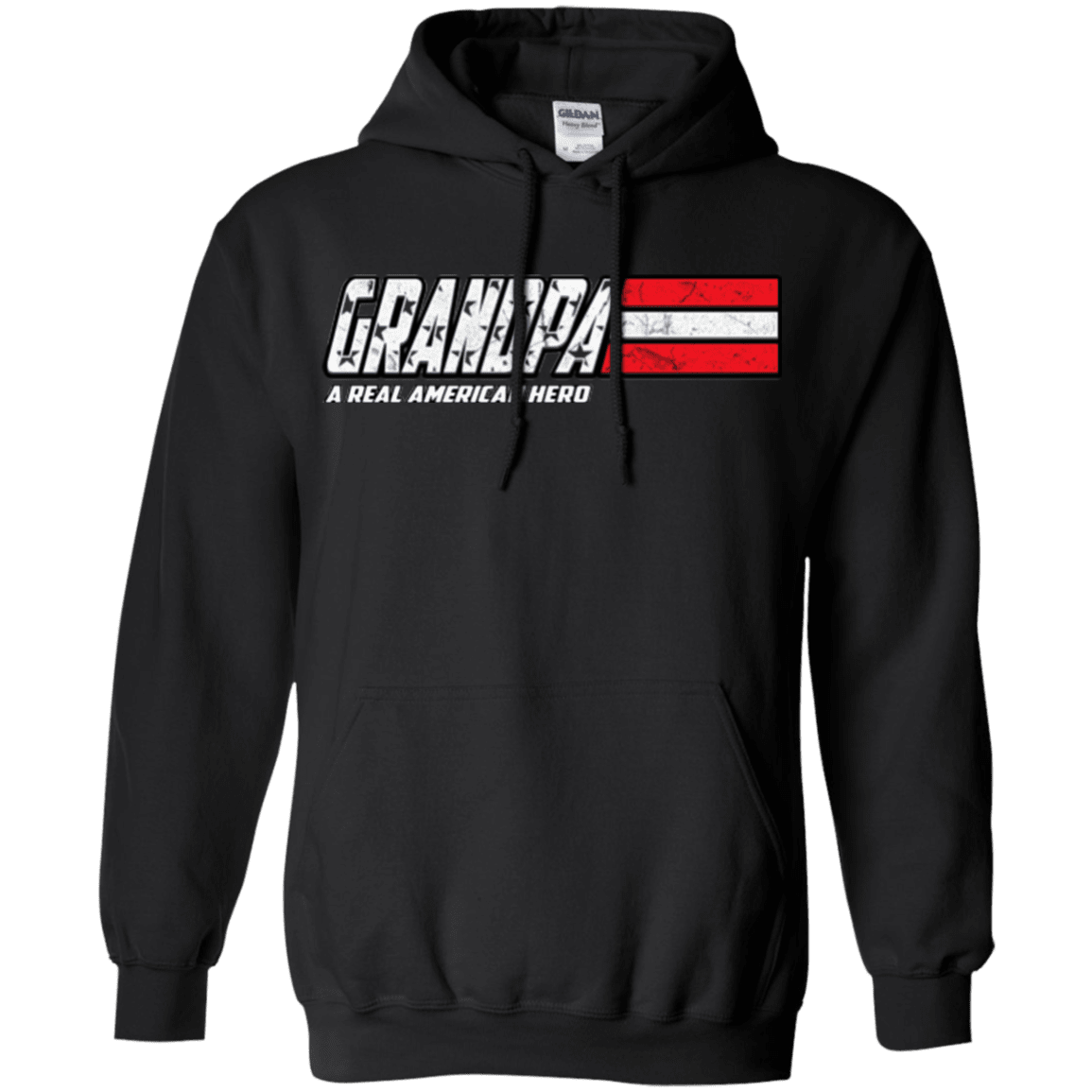 Military T-Shirt "Grandpa - A Real American Hero - Men" Front-TShirt-General-Veterans Nation