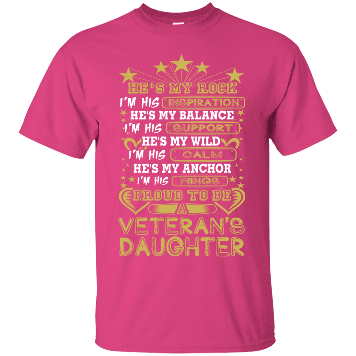 Military T-Shirt "Proud To Be A Veteran's Daughter"-TShirt-General-Veterans Nation